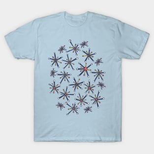 Virus Molecule Pattern - Retro Modern Microbiology Fun T-Shirt